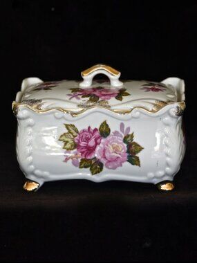 ESD 1950's Hand Painted Dresser Jar #21546 - Japan